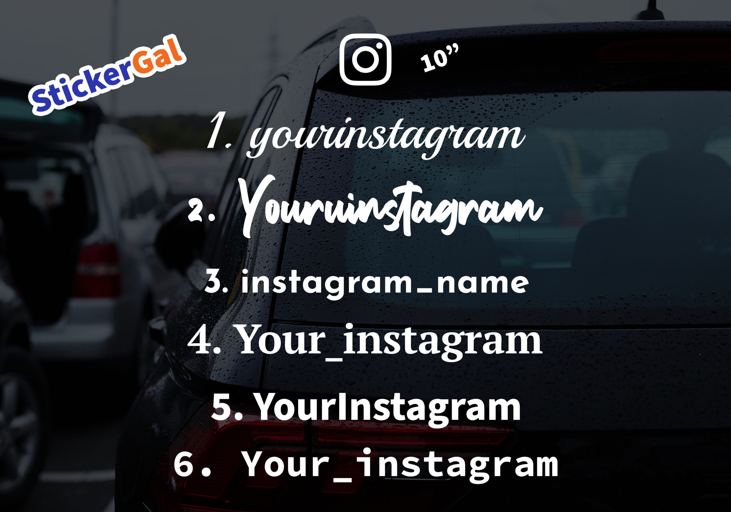 Instagram car Decal