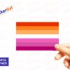 lesbian pride flag sticker