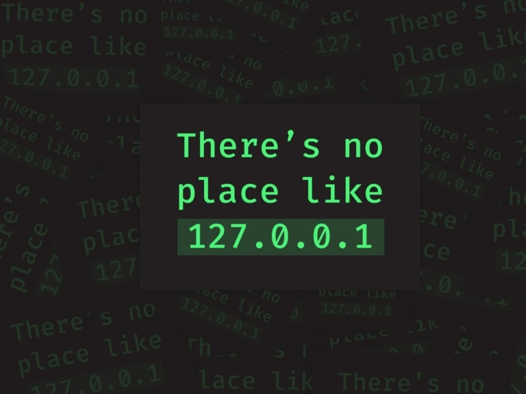 Funny Sticker – There’s no place like 127.0.0.1