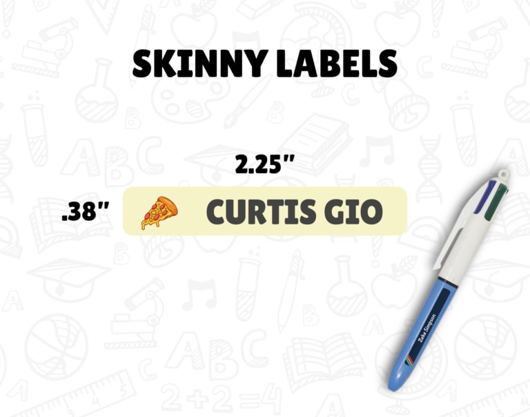 The “Skinny” | Small Name Labels for School Supplies